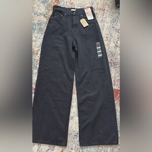 Levi's Women’s Cinch Baggy Jeans Size 25 Black NWT